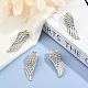 CHGCRAFT 6 Pairs Alloy Wing Brooch for Backpack Clothes JEWB-CA0001-31-4
