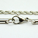 304 Stainless Steel Necklaces Men's Rope Chain Necklaces NJEW-G038-101-2