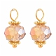 Electroplate Faceted Glass Charms PALLOY-JF00454-M-2