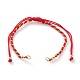 Fabrication de bracelet en cordon tressé en nylon réglable AJEW-JB00891-3