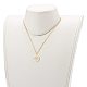 Brass Micro Pave Clear Cubic Zirconia Pendant Necklaces NJEW-JN03388-5
