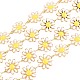 304 Sonnenblumengliederketten aus Edelstahl STAS-N092-03LG-1