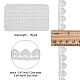 Gorgecraft 15 ヤード x 0.5 インチのハートレーストリム刺繍レースリボンホワイトハートエッジングトリミング DIY 縫製クラフトドレス帽子服テーブルクロス装飾アクセサリーギフトラッピング用品 OCOR-WH0068-69-2