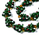 手作りランプワークビーズ連売り  クリスマスツリー  グリーン  25~27x20~21x9~11mm  穴：0.8~1.6mm  約20個/連  20.67インチ（52.5cm） LAMP-N021-026-3
