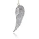 Antique Silver Plated Alloy Wing Big Pendants ALRI-N019-01-2