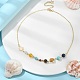 Collier de perles de pierres précieuses mélangées naturelles et synthétiques NJEW-TA00093-5