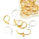 50Pcs 2 Color Brass Leverback Earring Findings KK-YW0002-07-2