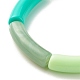 Braccialetto elastico con perline in tubo curvo acrilico BJEW-JB07973-05-6