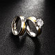 Romantic 316L titanium steel cubic zirconia pareja anillos para mujeres RJEW-BB06986-8A-3