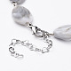 Acrylic Imitation Gemstone Style Beaded Necklaces NJEW-JN02545-3