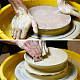 OLYCRAFT 2 Pcs 30cm 20cm Bat for Pottery Wheels Pottery Wheel Bats Round Clay Throwing Bats for Potters Clay Artists Spinning Clay Ceramics Making - Camel DIY-OC0009-60-5