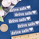 Laser PVC Drive Safe Self Adhesive Car Stickers STIC-WH0013-09A-3