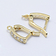 Brass Micro Pave Cubic Zirconia Hoop Earrings KK-F728-08G-NF-2