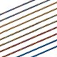 5 fili 5 fili di perline di vetro placcato in 3 colori EGLA-SZ0001-14-1