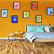 化学繊維の油彩キャンバスの絵画  家の壁の装飾の付属品  長方形  混合模様  250x200mm  9個/セット AJEW-WH0173-044-3