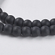 Synthetic Black Stone Beads Strands X-G-G508-6-3