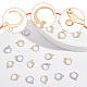 Beebeecraft 1 Box 100Pcs Leverback Earring Findings 24K Gold Plated Round French Earring Hooks Silver and Gold Color 14.5X12.5mm Dangle EarWire Findings for Jewelry Making STAS-BBC0001-46-4