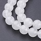 Natural White Jade Beads Strands GSR10mmC138-2