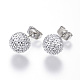 Rhinestone Ball Stud Earrings X-EJEW-F063-B02-1