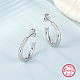 Boucles d'oreilles puces 925 anneau en argent rhodié JZ8068-3-2