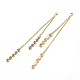Brass Chain Tassel Big Pendants KK-T032-167G-2