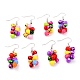 Fashion Acrylic Cluster Earrings for Christmas EJEW-JE00726-01-1