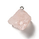 Pendentifs en quartz rose naturel brut brut G-A028-01D-2