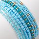 8 pièces 8 styles ensemble de bracelets extensibles en perles de verre BJEW-JB09192-03-3