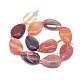 Cordones de perlas naturales de cornalina / red de ágata roja G-O179-J02-2