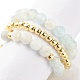 3Pcs 3 Style Natural Gemstone & Synthetic Hematite Stretch Rings Set RJEW-JR00452-8
