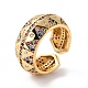 Красочное кольцо с куполом из кубического циркония для нее X-RJEW-C017-02G-RS-3