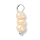 6pcs 2 estilos colgantes de perlas de agua dulce cultivadas naturales PALLOY-JF02265-02-2