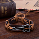 Bracelets de cordon en cuir à la mode unisexe BJEW-BB15579-A-6