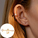 Ottone orecchini del polsino di strass&nbsp;WGCA6F2-17-1