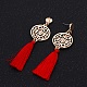 Chinese Style Nylon Tassel Earrings EJEW-L194-38A-3