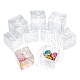Tupfenmuster transparentes PVC-Quadrat begünstigen Box Süßigkeiten behandeln Geschenkbox CON-BC0006-22-6