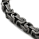 Ion Plating(IP) 201 Stainless Steel Byzantine Chain Bracelets BJEW-D030-02B-2