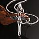 Vintage 316L Surgical Stainless Steel Skull and Cross Pendant Necklaces NJEW-BB07990-2