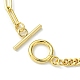 Золотые латунные браслеты с подвесками BJEW-JB10021-02-4