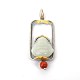 Natural Hetian White Jade with 925 Sterling Silve Pendant MAK-BB50758-A-2