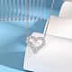 Rhodium Plated 925 Sterling Silver Heart Jewelry Set LK7425-1-3