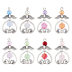 DICOSMETIC 48Pcs Pearl Bead Angel Pendants 8 Colors Frame Guardian Angel Charms Tibetan Style Christmas Angel Charms Angle with Heart Charms for Jewelry Making PALLOY-HY0001-02-1
