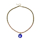 Ожерелье ручной работы с подвеской в стиле лэмпворк с цепочками из стеклянного бисера для женщин NJEW-JN04418-2