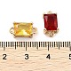 Подвески из латуни с граненым стеклянным соединителем KK-Q811-01-3