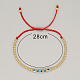 Регулируемые браслеты лэмпворк с плетеными бусинами «сглаз» MJ9955-01-2