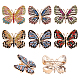 CHGCRAFT 6Pcs 6 Colors Butterfly Brooch Pin Set Rhinestone Butterfly Brooch Pins Badge Multicolor Butterfly Pin for Scarf Shirts Dresses Bridal Suit JEWB-CA0001-16-1