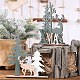 Creatcabin 2pcs2スタイルの木製ディスプレイ装飾  ジュートより糸付き  パーティーギフトの家の装飾  クリスマステーマ  カラフル  1個/スタイル WOOD-CN0001-018-6