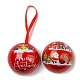 ブリキの丸いボールキャンディー収納記念品ボックス  クリスマスメタルハンギングボールギフトケース  サンタクロース  16x6.8cm CON-Q041-01D-2
