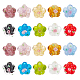 PH PandaHall 20pcs Flower Glass Beads LAMP-PH0001-15-1