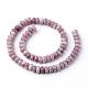 Dyed Rondelle Natural Pink Tourmaline Beads Strands G-K089-01-2